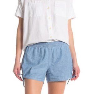 Madewell Pull-On Side Tie Chambray Shorts Medium